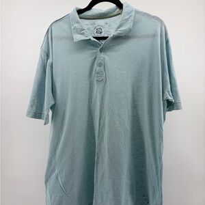Margaritaville Polo Men's Shirt Sky Blue Vacation Logo Cotton‎ Sz XL S058
